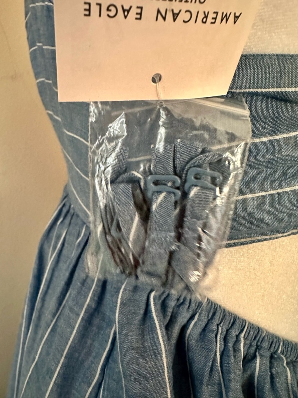 NWT American Eagle Blue Stripe Romper - Picture 4 of 5